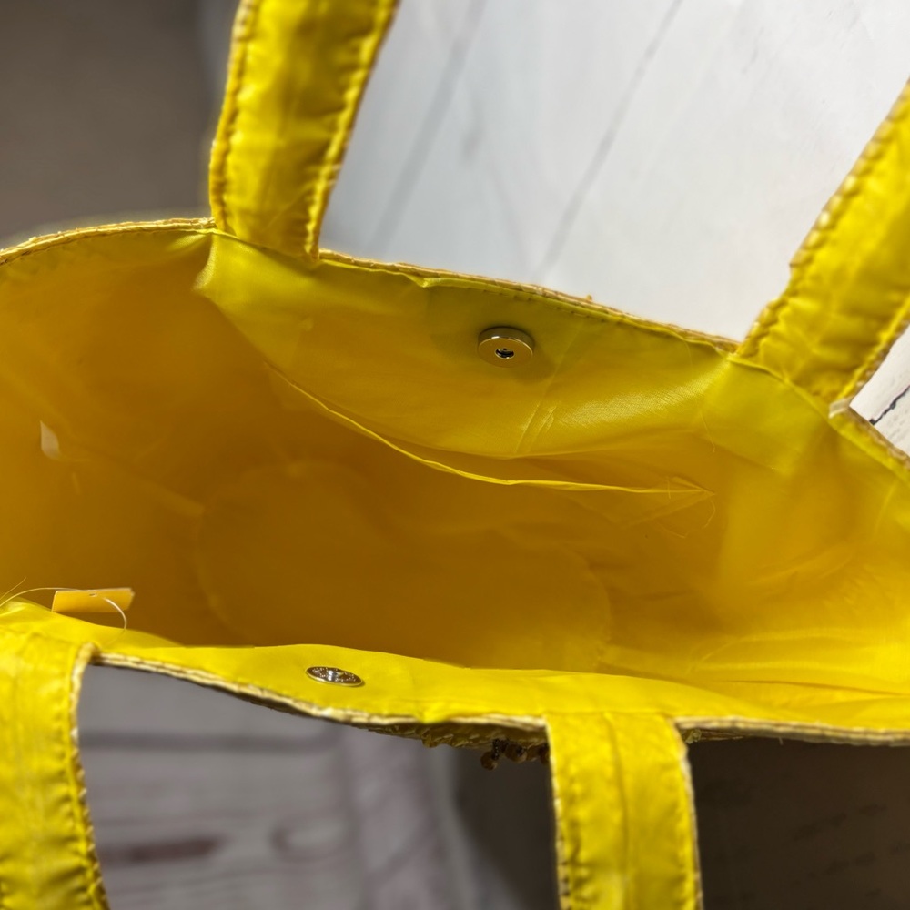 Yellow Straw Tote Bag - Picture 5 of 5
